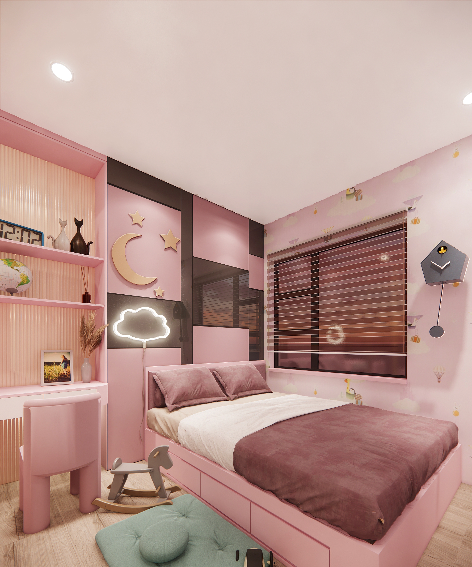 Hình ảnh phòng ngủ nhỏ căn hộ mẫu Bcons Avenue