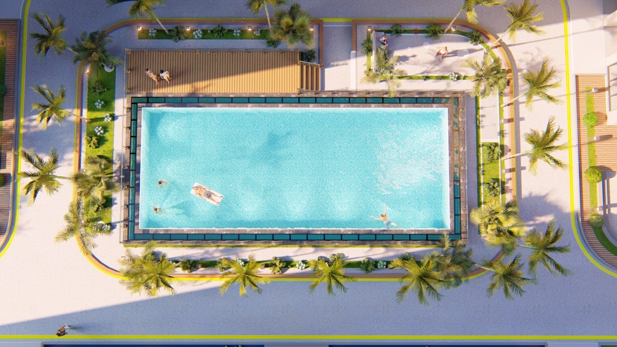 Tiện ích hồ bơi tại Bcons Plaza Dĩ An