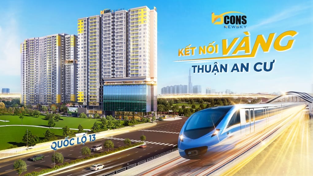 Sơ đồ vị trí kết nối chiến lược của Bcons New Sky