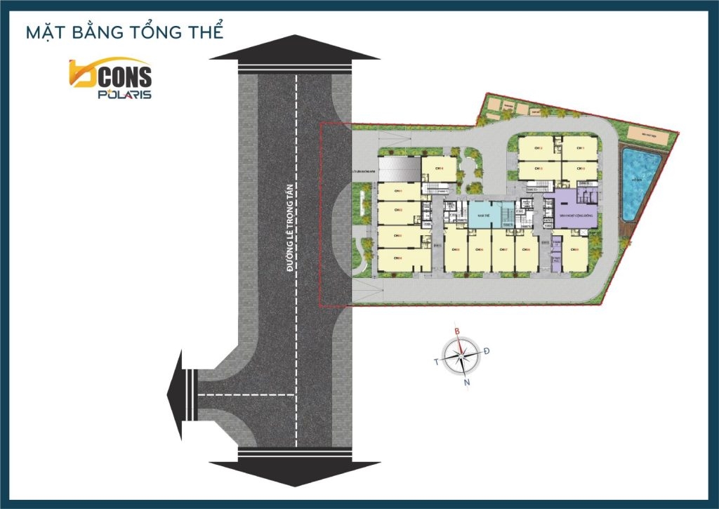 Mặt bằng tổng thể dự án Bcons Polaris