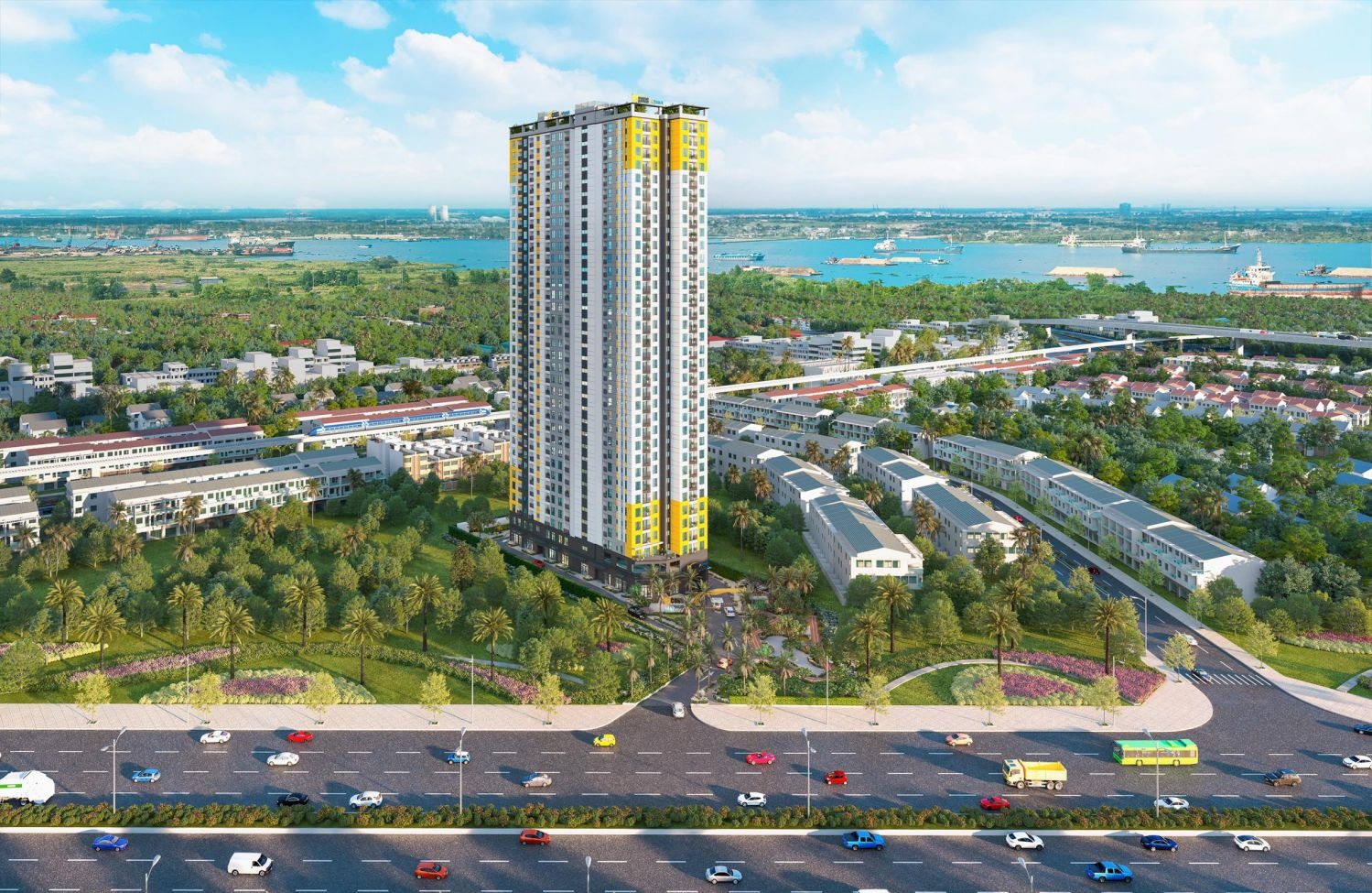 Phối cảnh tổng thể dự án Bcons Avenue Bình Thắng
