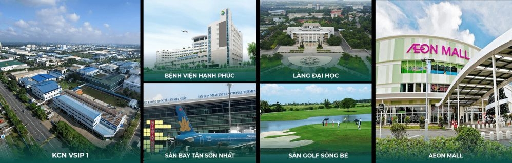 Hệ thống tiện ích ngoại khu đa dạng bao quanh dự án