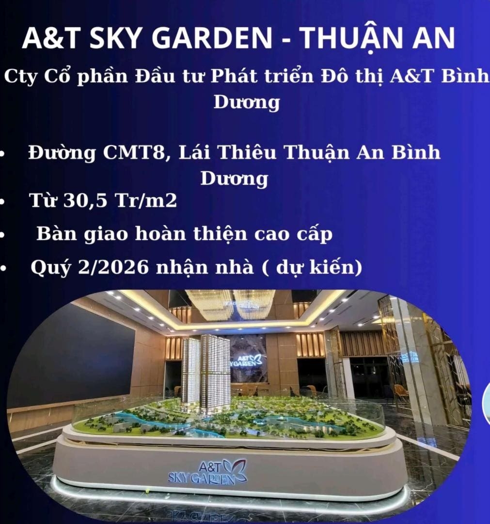 Giá bán dự án A&T Sky Garden trong danh sách Căn Hộ Chung Cư Bình Dương Nổi Bật 2026