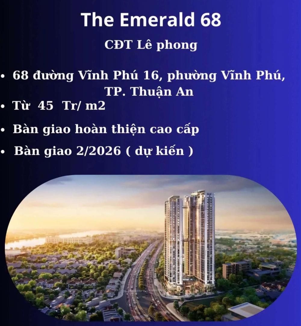 Dự án The Emerald 68 Bình Dương