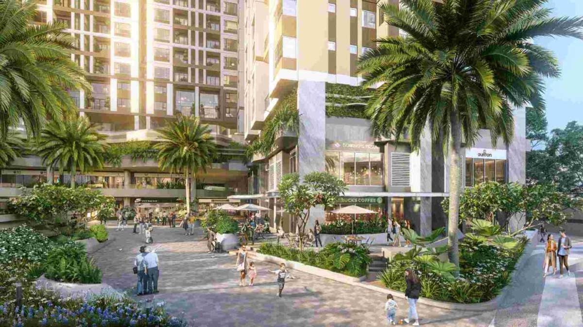 Tiện ích hồ bơi và khuôn viên cây xanh tại dự án