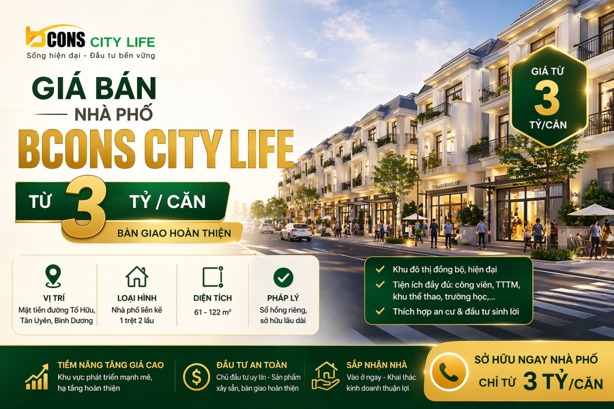 Cập nhật Bảng Giá Bán Bcons City Life mới nhất