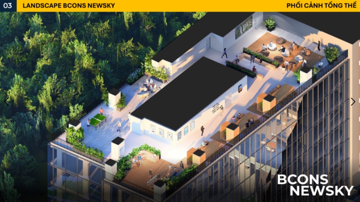 Khu sinh hoạt cộng đồng kết nối cư dân Bcons New Sky Thuận An